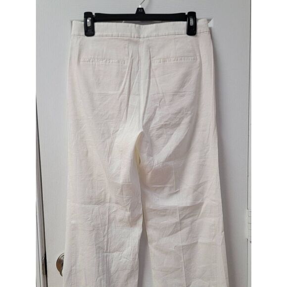 Theory Wide Leg Linen Sailor Pants 6 - Picture 4 of 9